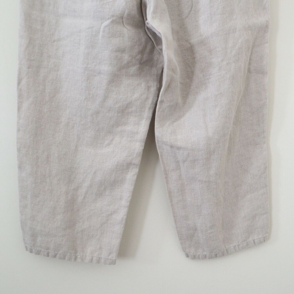J Jill Size M Love Linen 100% Natural Linen Comfort Stretch Crop Pants - Picture 9 of 10
